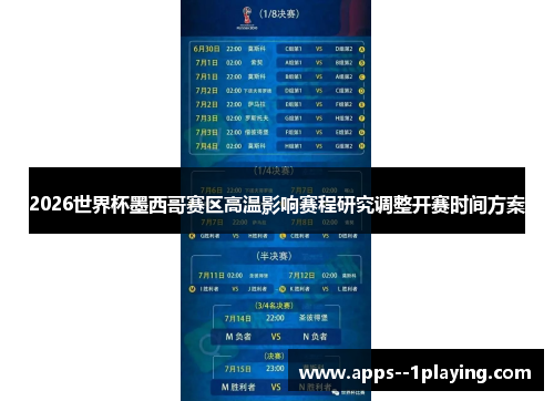 2026世界杯墨西哥赛区高温影响赛程研究调整开赛时间方案